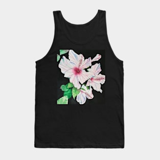 Pink hibiscus watercolour painting Tank Top